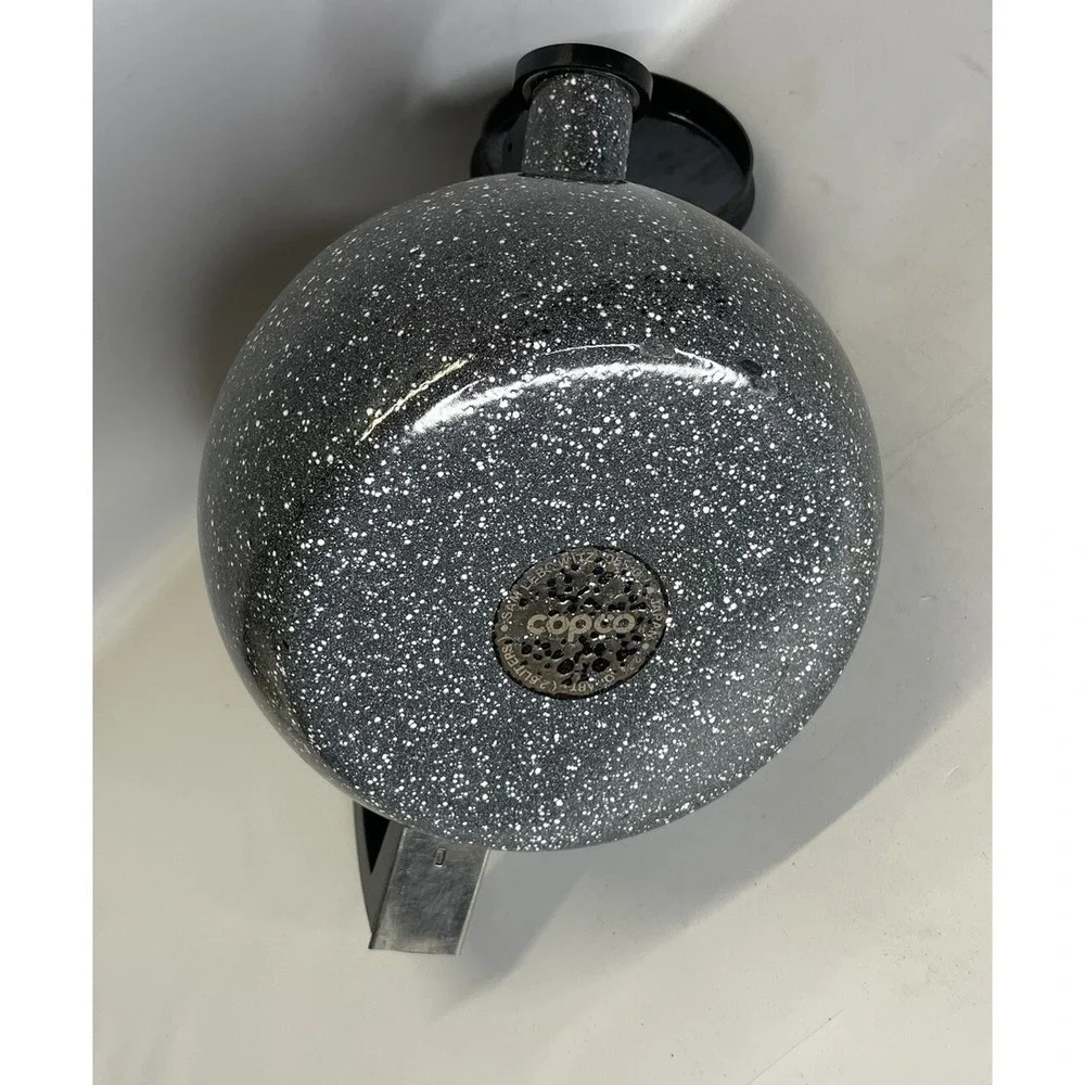 Copco Sam Lebowitz Speckled Enamelware Whistling Tea Kettle Modern Atomic‎
